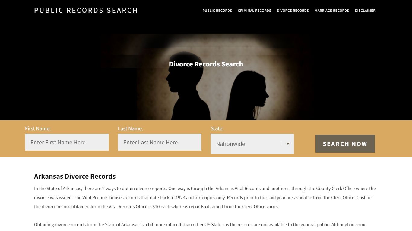 Arkansas Divorce Records | Enter Name and Search | 14 Days Free